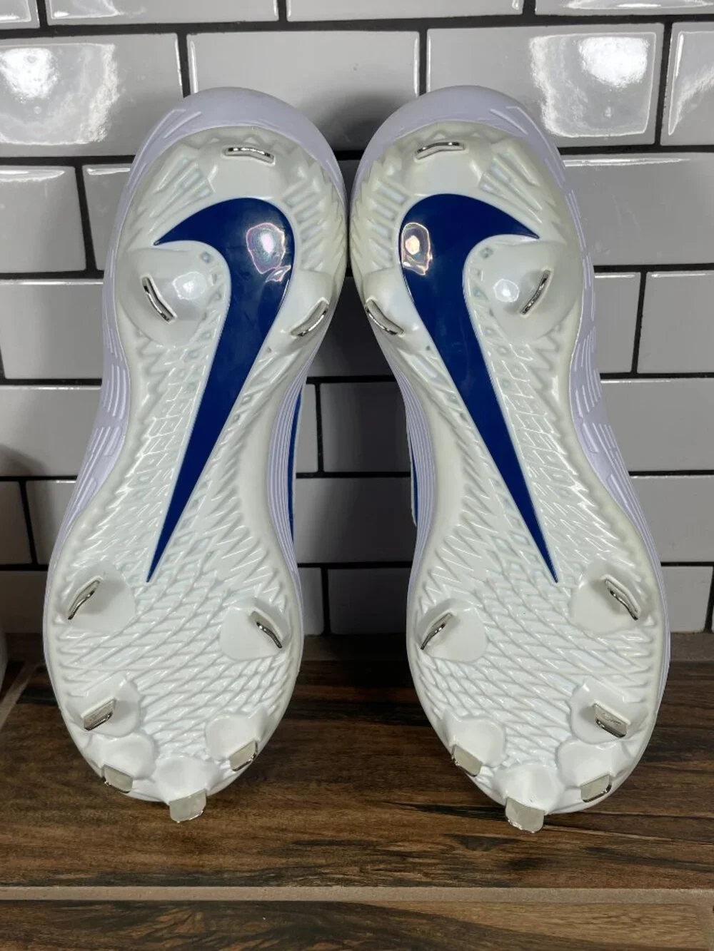Nike Alpha Huarache Elite 2 Low Shoes Mens Size 7.5 Blue Baseball Spikes Cleats